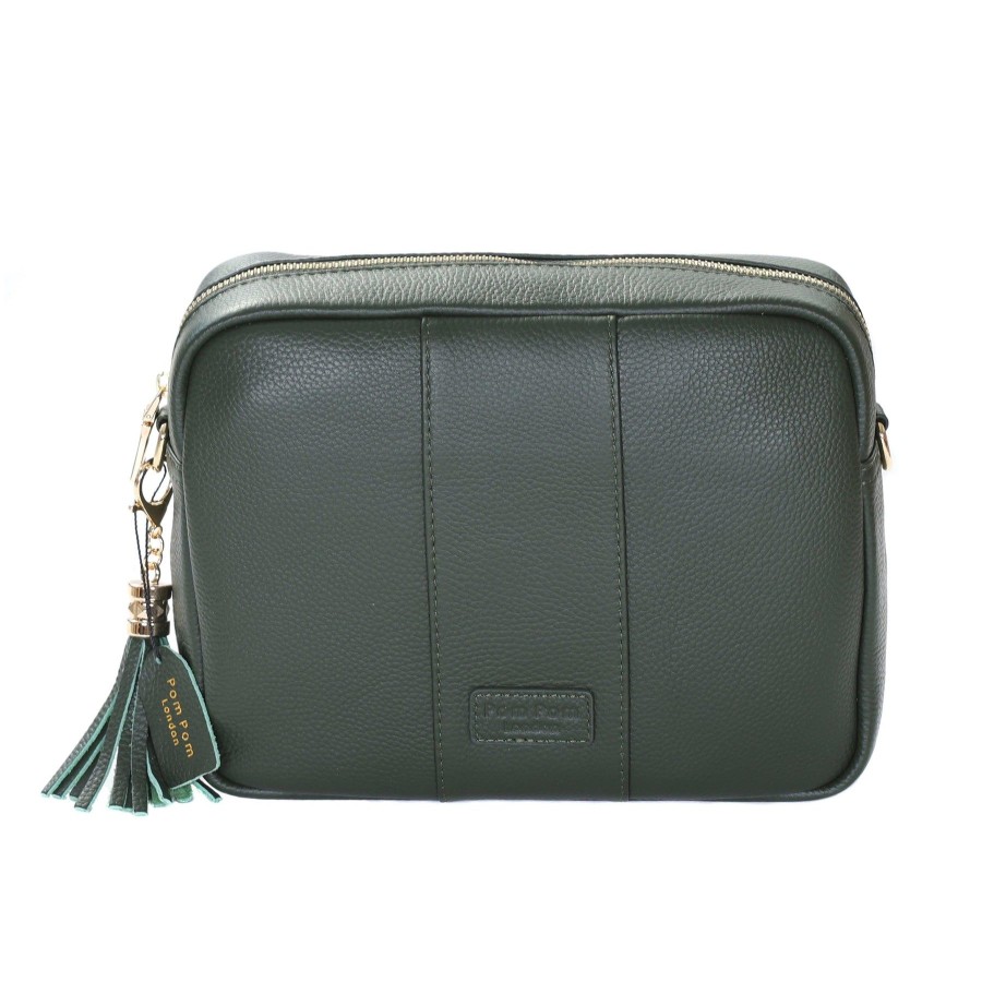 Bags Pom Pom London | Pom Pom London City Plus Bag Vintage Green