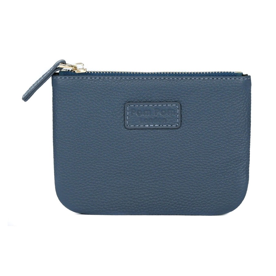 Accessories Pom Pom London | Chelsea Coin Purse Slate Blue