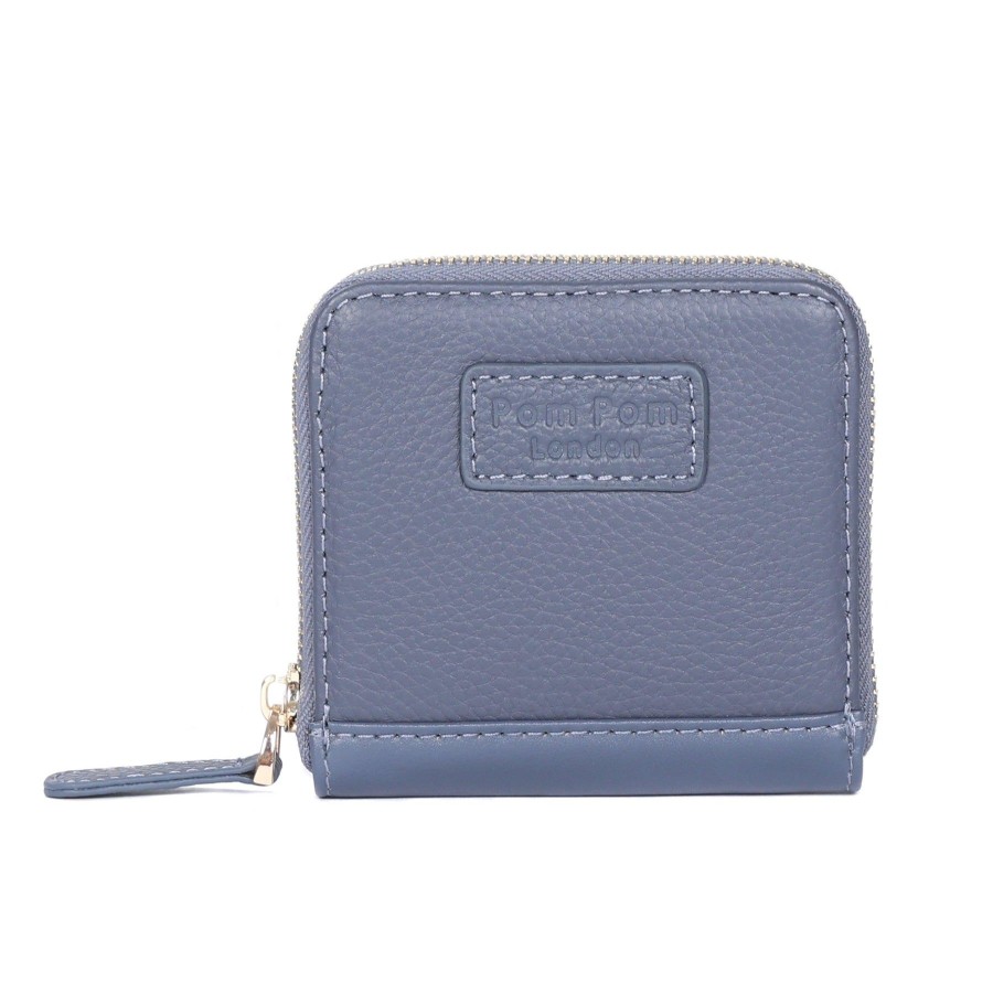 Accessories Pom Pom London | Mini Chelsea Wallet Purse Slate Blue