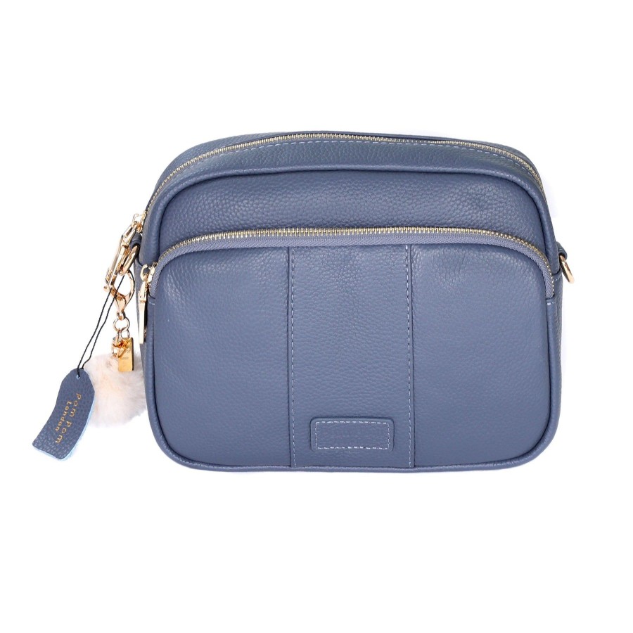 Bags Pom Pom London | Mayfair Plus Bag Slate Blue & Accessories