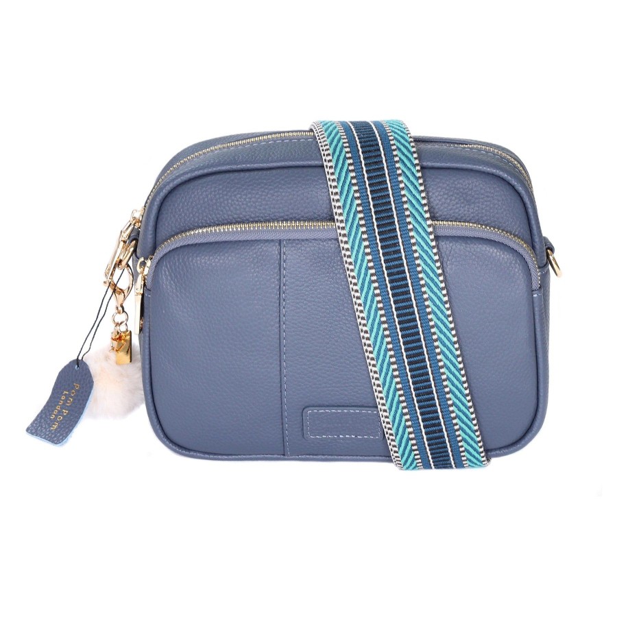 Bags Pom Pom London | Mayfair Plus Bag Slate Blue & Accessories