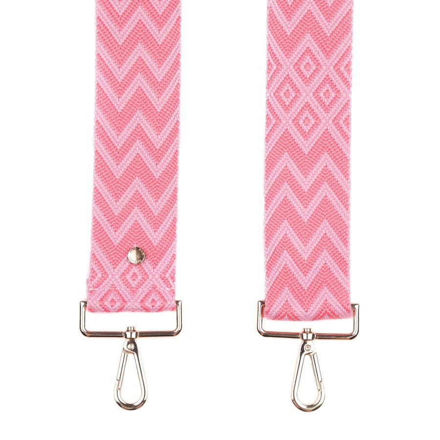 Bags Pom Pom London | Strap Pink Zig Zag