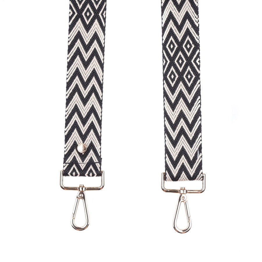 Bags Pom Pom London | Strap Stone & Black Zig Zag