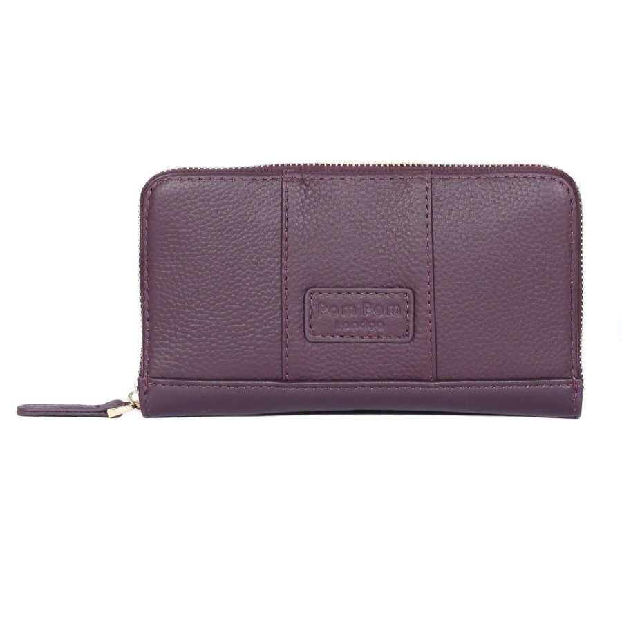 Accessories Pom Pom London | Chelsea Wallet Purse Plum