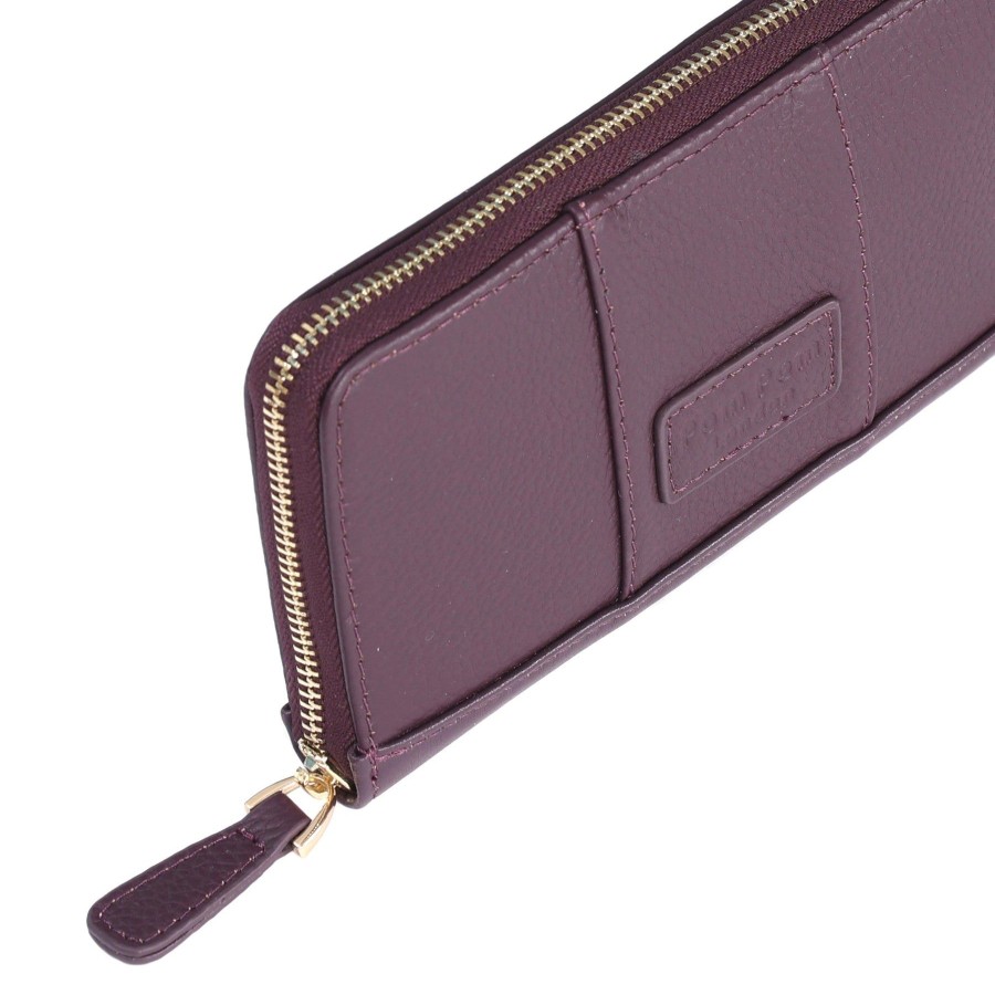 Accessories Pom Pom London | Chelsea Wallet Purse Plum