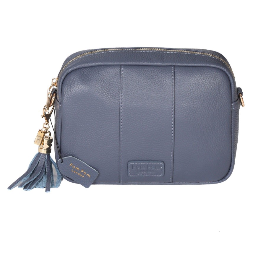 Bags Pom Pom London | Pom Pom London City Bag Slate Blue