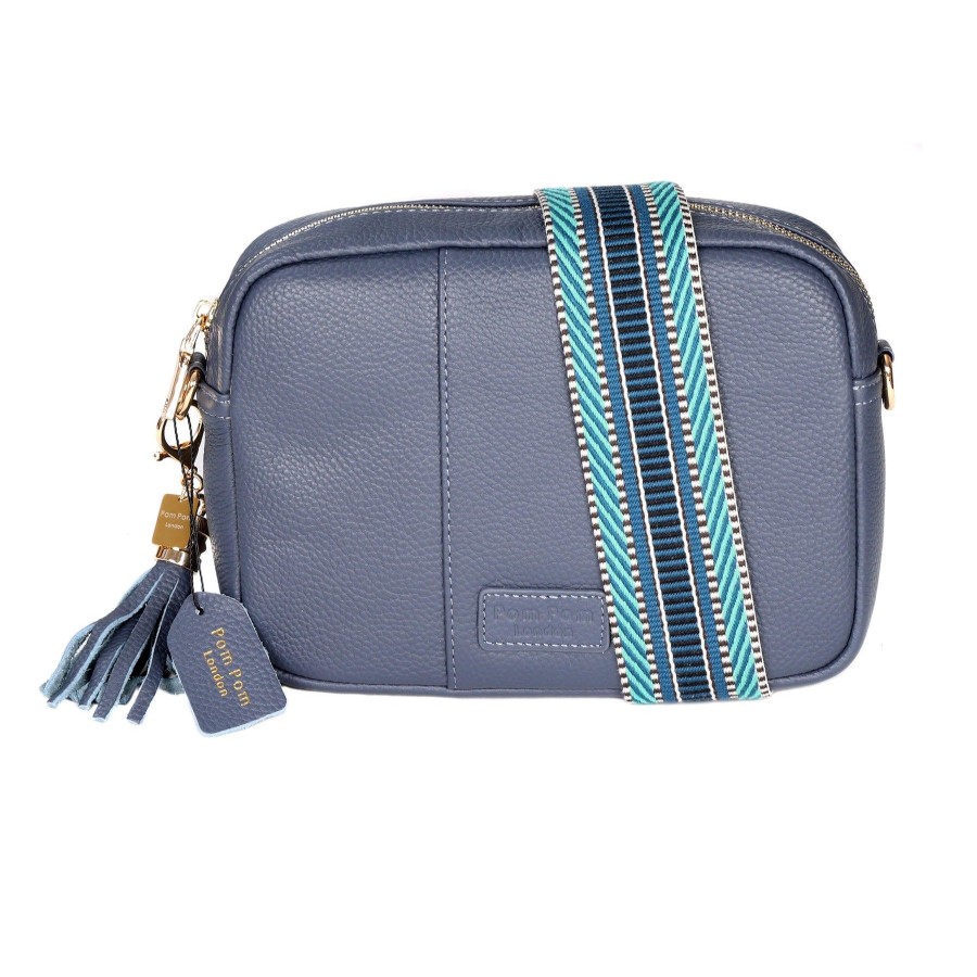 Bags Pom Pom London | Pom Pom London City Bag Slate Blue