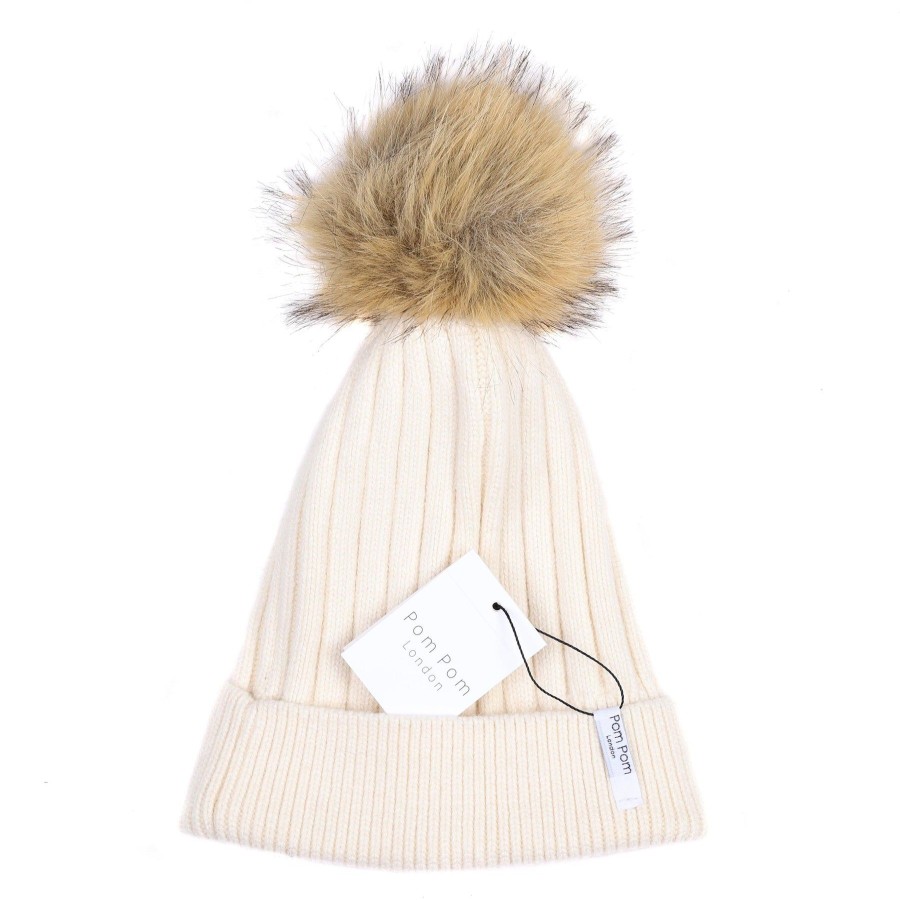 Accessories Pom Pom London | Ribbed Cashmere Cream