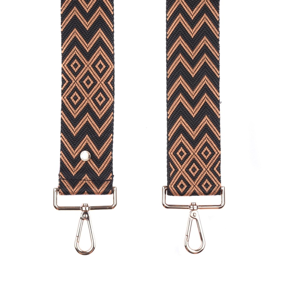 Accessories Pom Pom London | Strap Tan Zig Zag