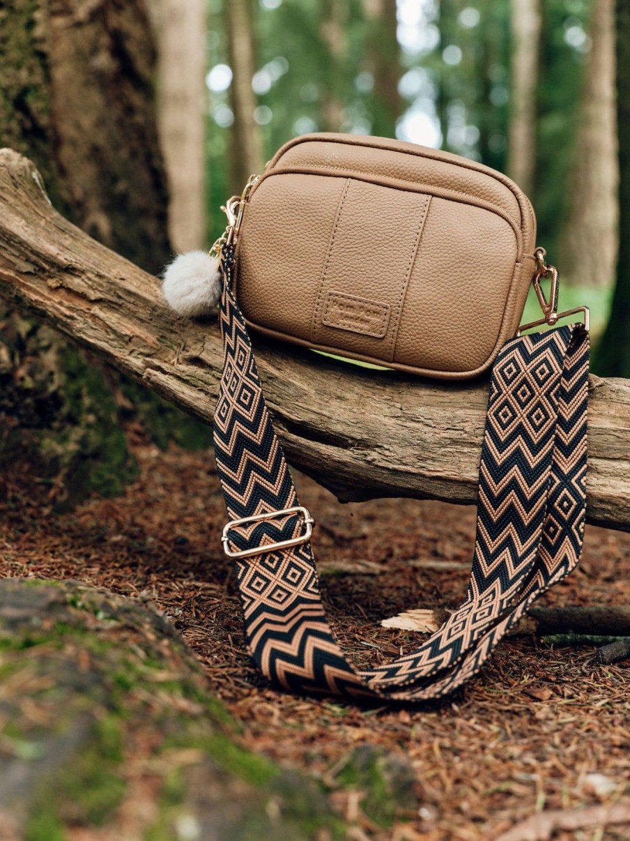 Accessories Pom Pom London | Strap Tan Zig Zag