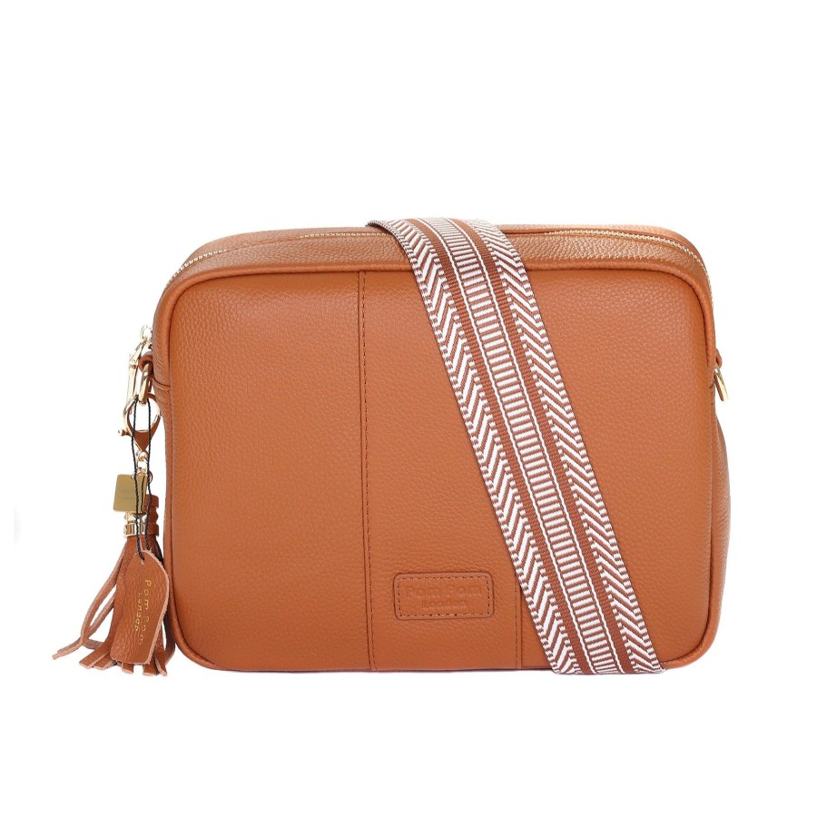 Bags Pom Pom London | Pom Pom London City Plus Bag Tan