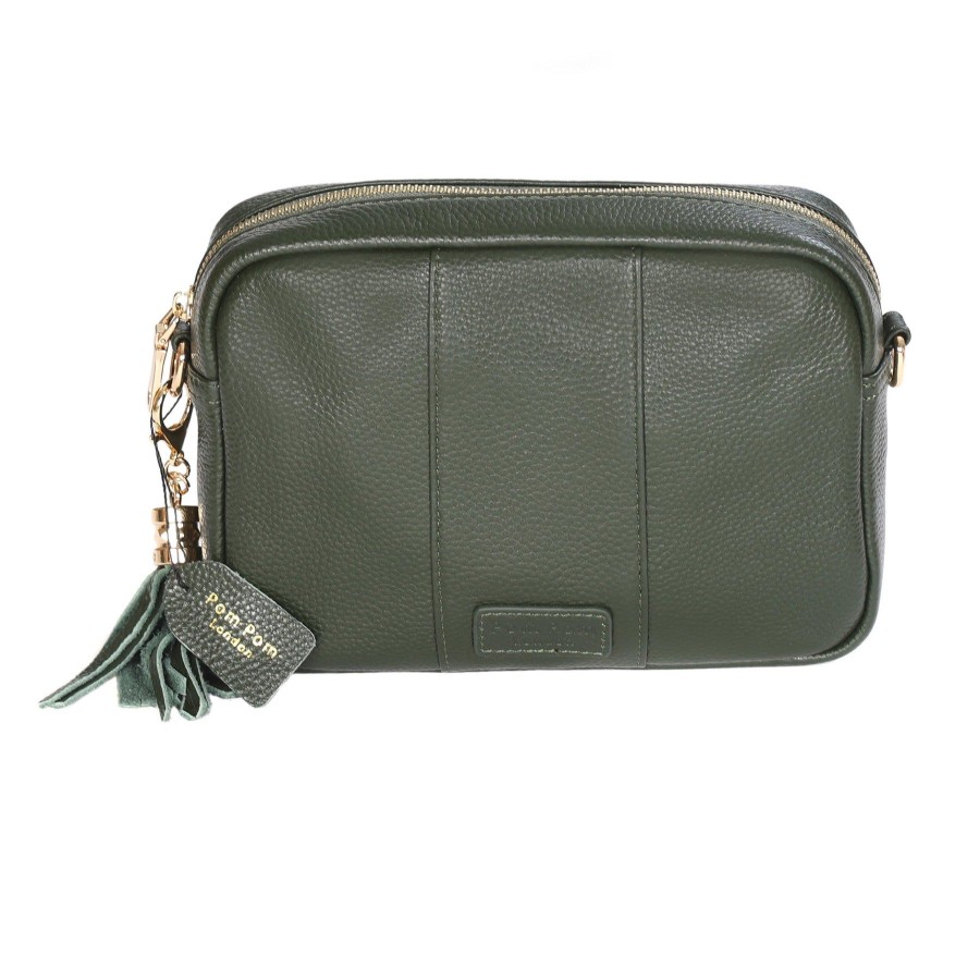 Bags Pom Pom London | Pom Pom London City Bag Vintage Green