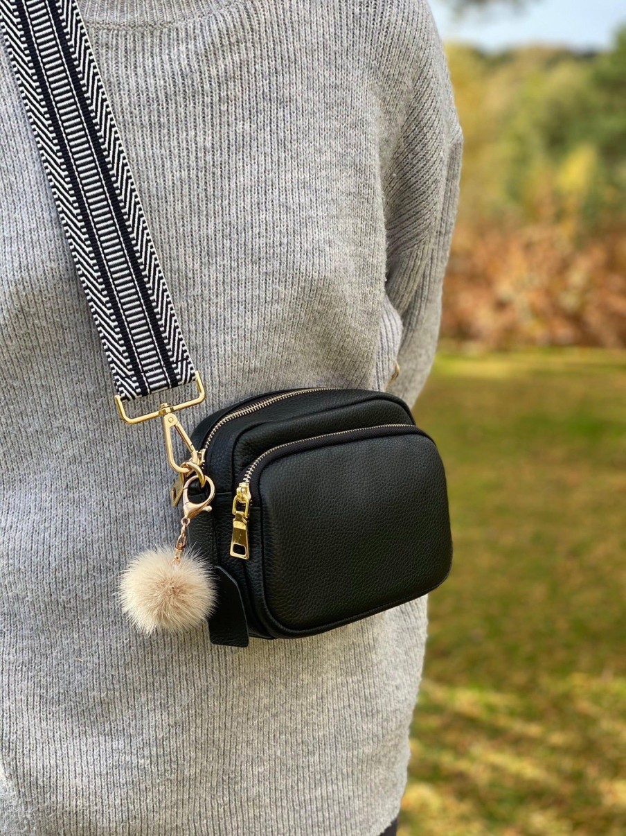 Accessories Pom Pom London | Strap Black & White Mix