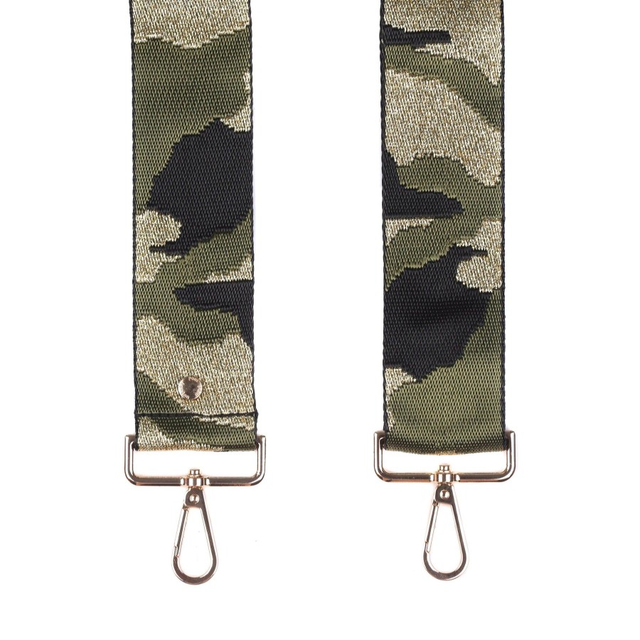 Bags Pom Pom London | Strap Khaki & Gold Camouflage