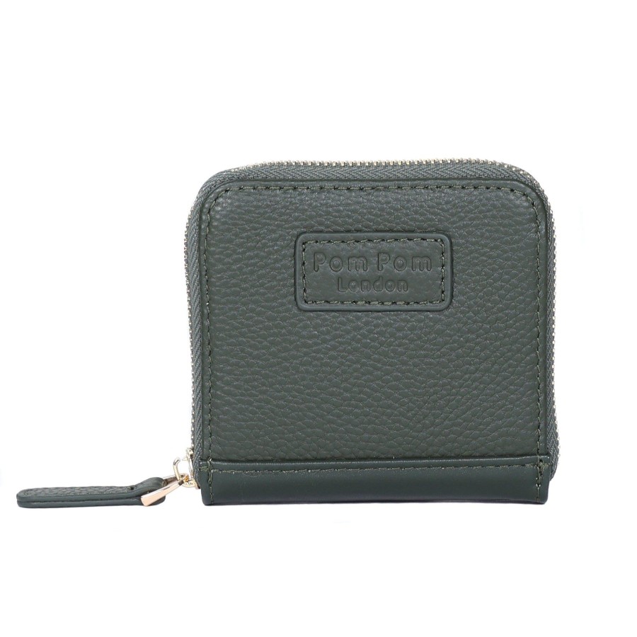 Accessories Pom Pom London | Mini Chelsea Wallet Purse Vintage Green