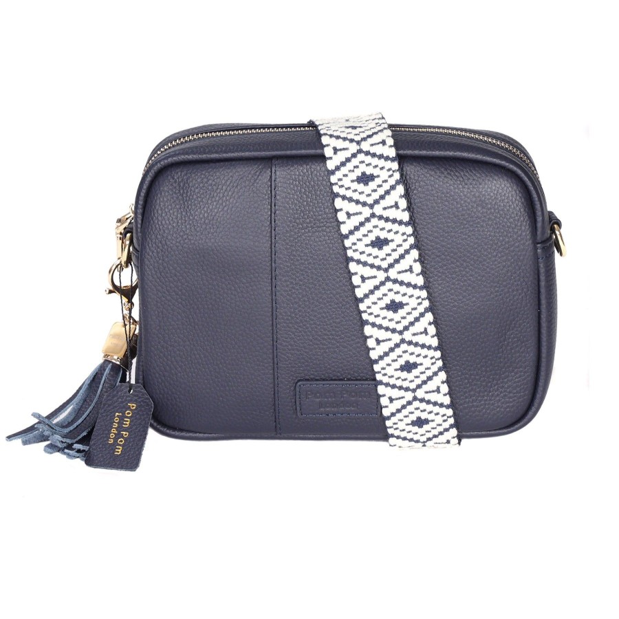 Bags Pom Pom London | Pom Pom London City Bag Navy