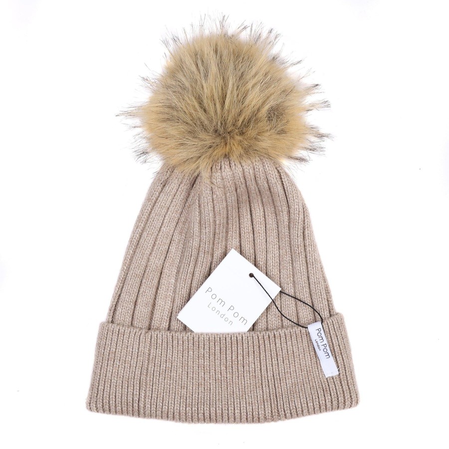 Accessories Pom Pom London | Ribbed Cashmere Coffee