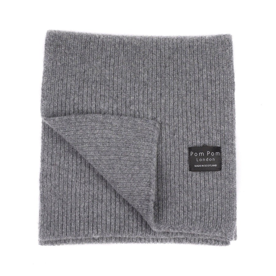 Accessories Pom Pom London | Garrick Scarf Grey Mix