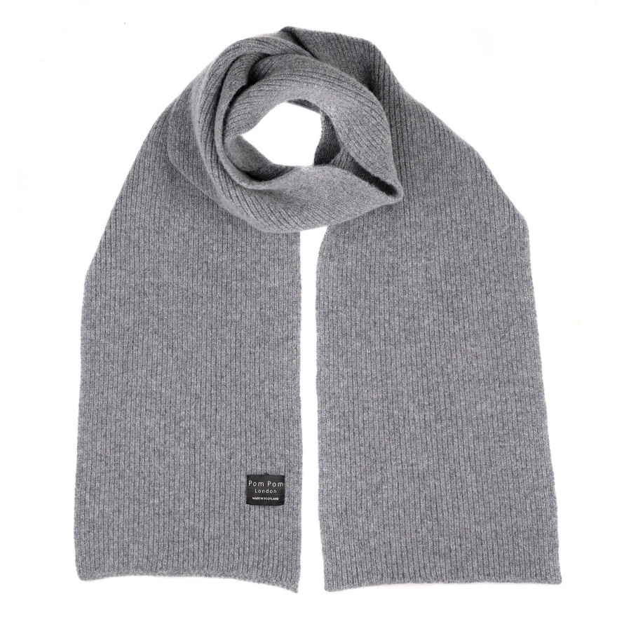 Accessories Pom Pom London | Garrick Scarf Grey Mix