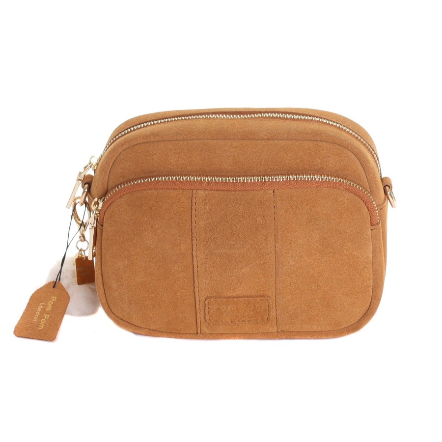 Bags Pom Pom London | Mayfair Suede Bag Tan & Accessories