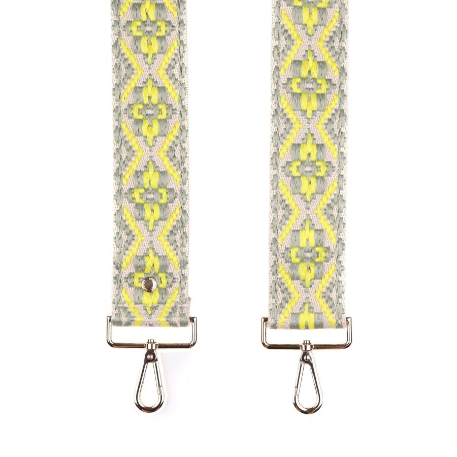 Accessories Pom Pom London | Strap Lime Tapestry