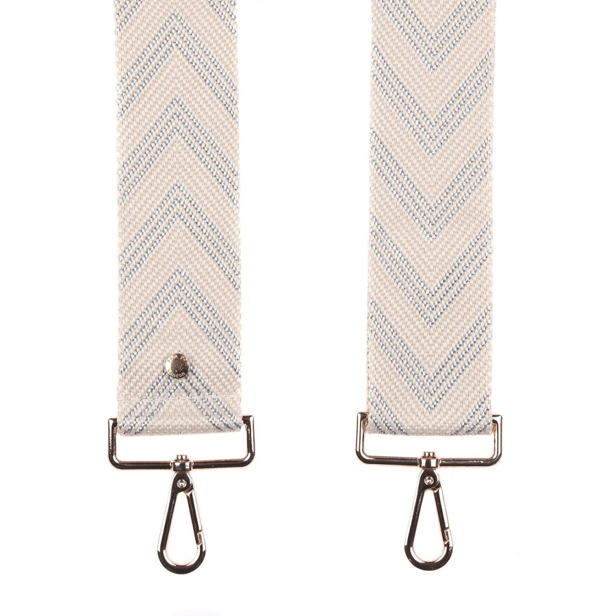 Accessories Pom Pom London | Strap Silver Chevron