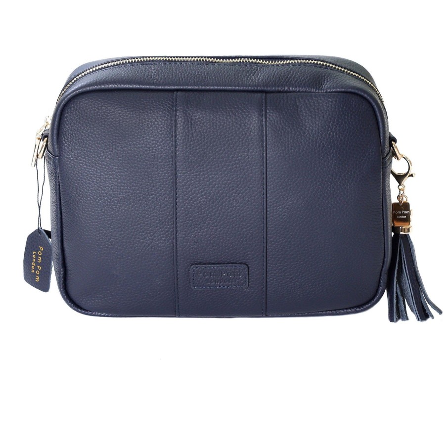 Bags Pom Pom London | Pom Pom London City Plus Bag Navy