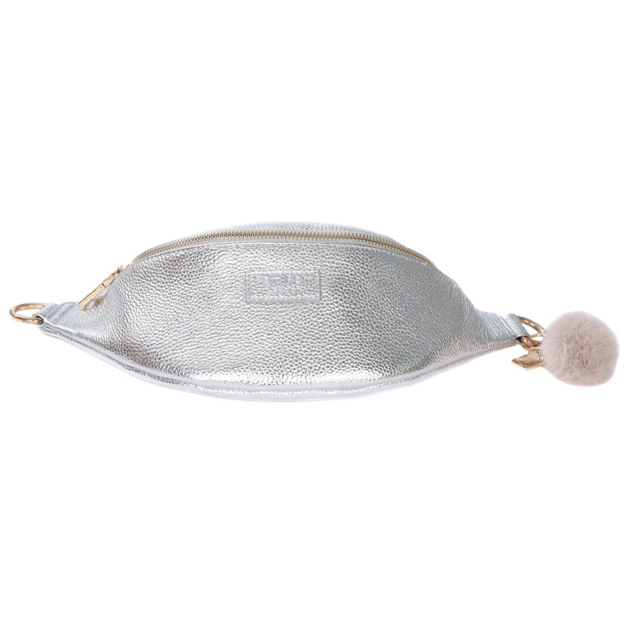 Bags Pom Pom London | Bum Bag Metallic Silver