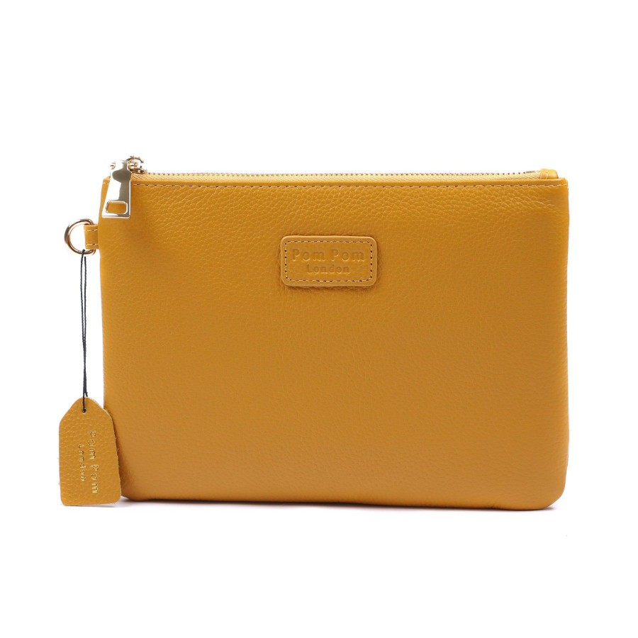 Bags Pom Pom London | Kensington Clutch Mustard