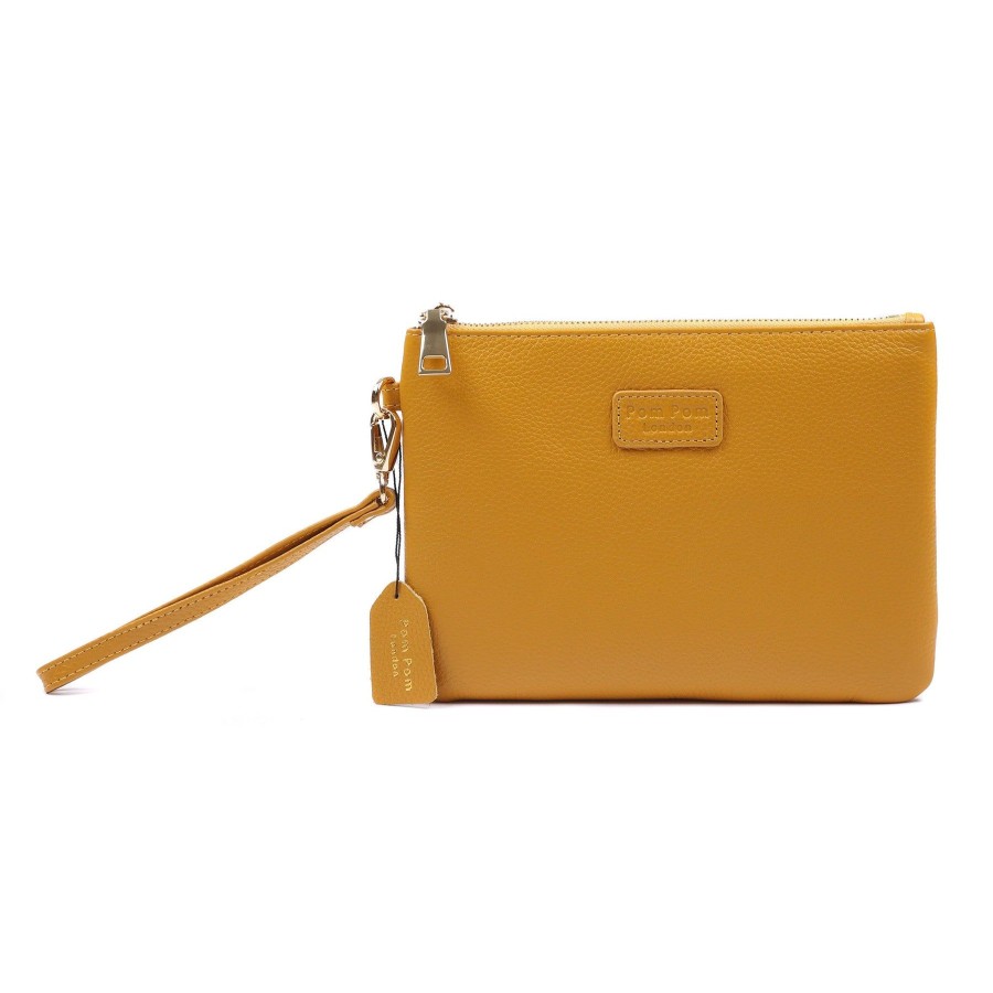 Bags Pom Pom London | Kensington Clutch Mustard