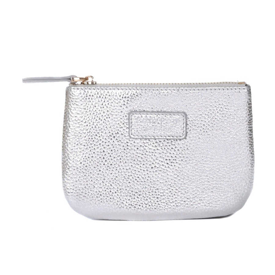 Accessories Pom Pom London | Chelsea Coin Purse Metallic Silver