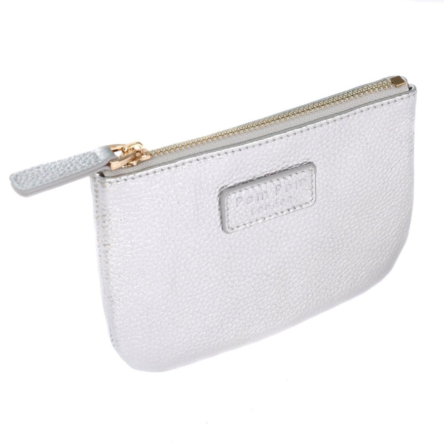 Accessories Pom Pom London | Chelsea Coin Purse Metallic Silver