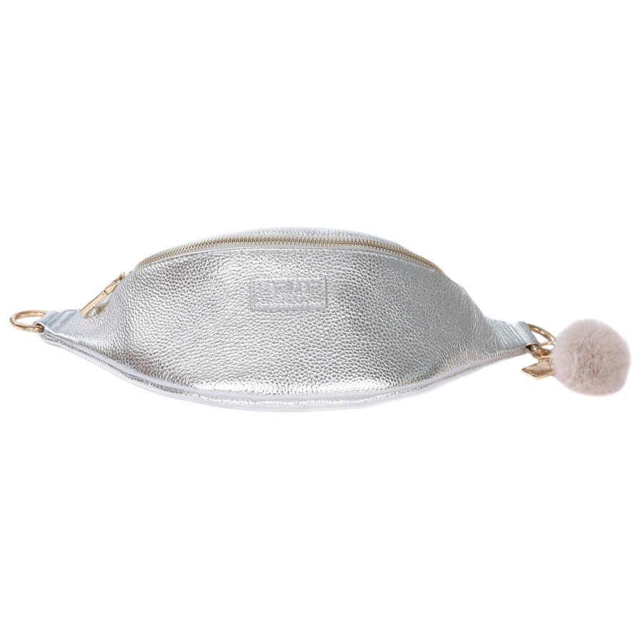 Bags Pom Pom London | Bum Bag Metallic Silver