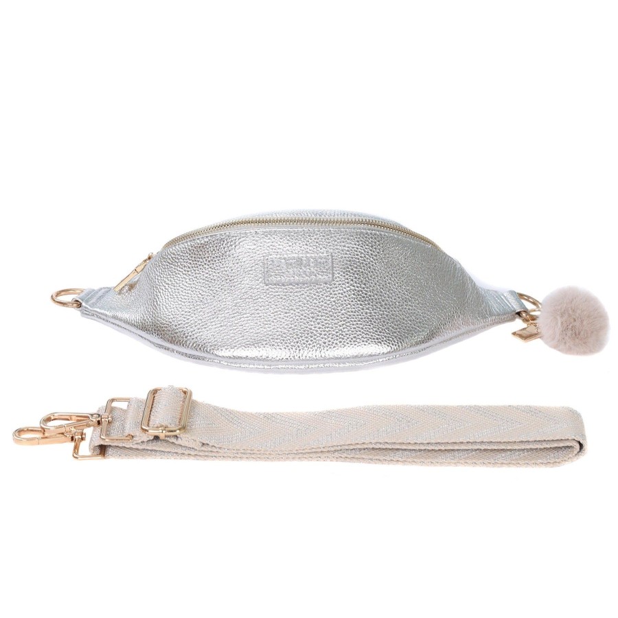 Bags Pom Pom London | Bum Bag Metallic Silver