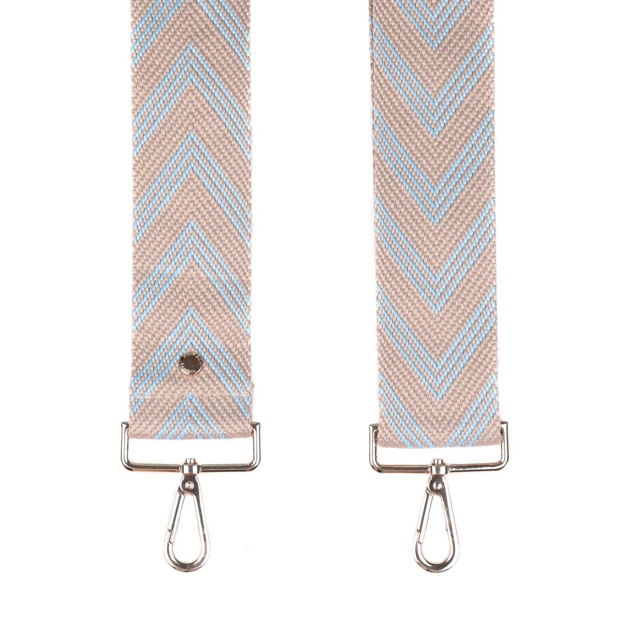 Accessories Pom Pom London | Strap Light Blue Chevron