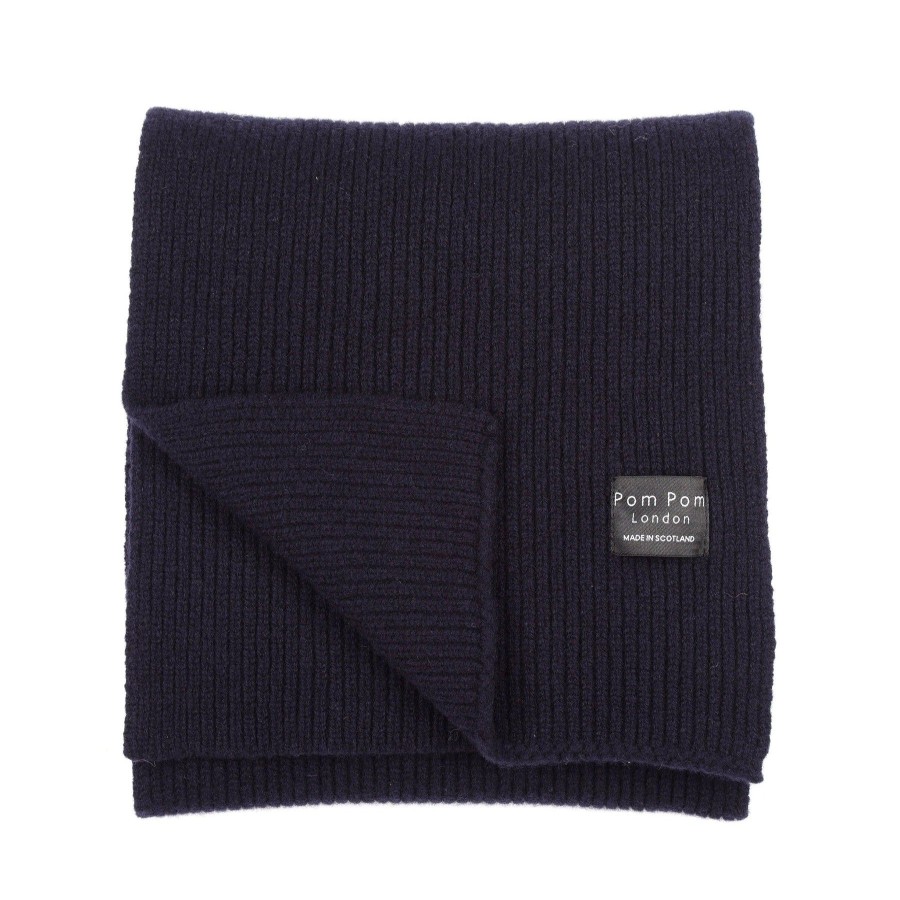 Accessories Pom Pom London | Garrick Scarf Navy