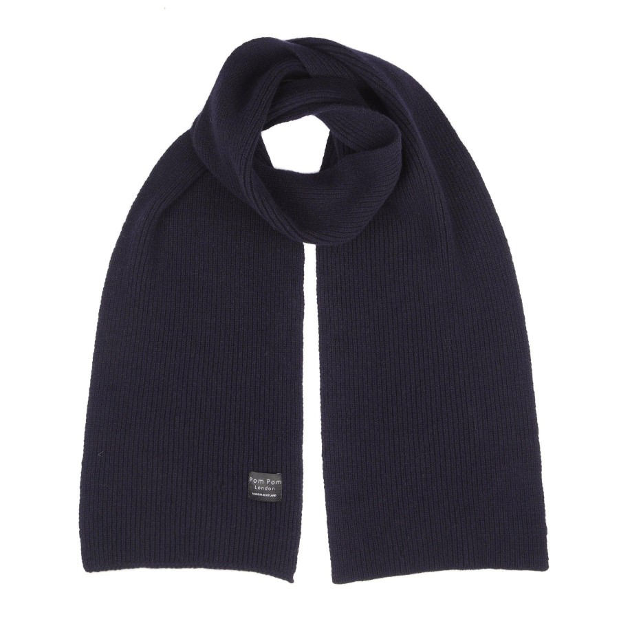 Accessories Pom Pom London | Garrick Scarf Navy