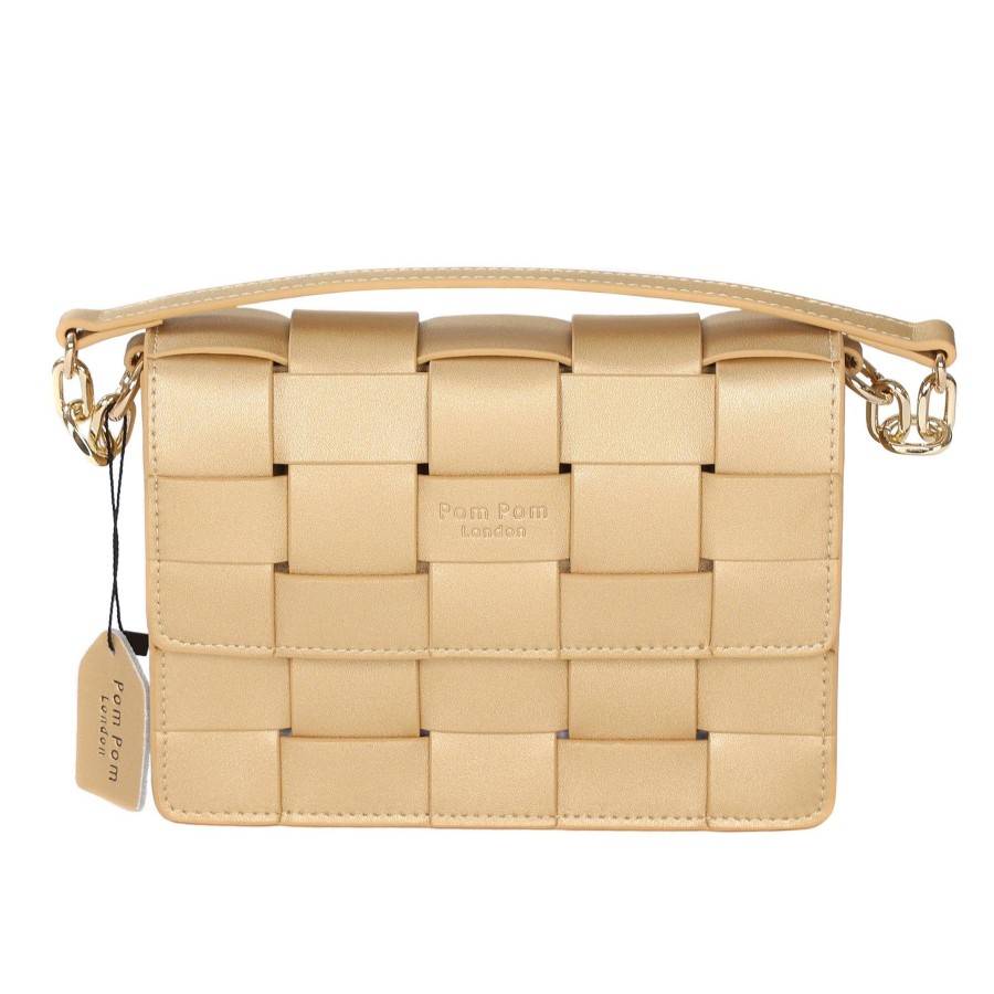 Bags Pom Pom London | Pom Pom London Soho Bag Gold