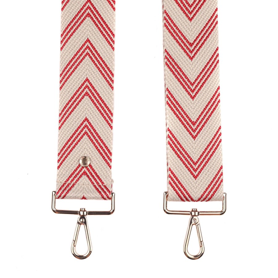 Accessories Pom Pom London | Strap Red Chevron