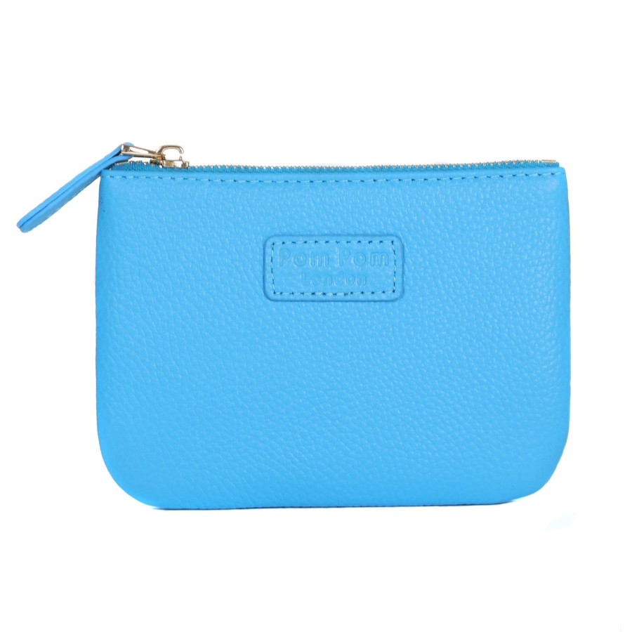 Accessories Pom Pom London | Chelsea Coin Purse Azure Blue